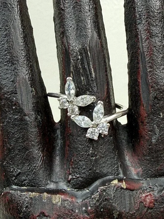 Double Butterfly CZ Ring Size 8.5 IBB CN 925