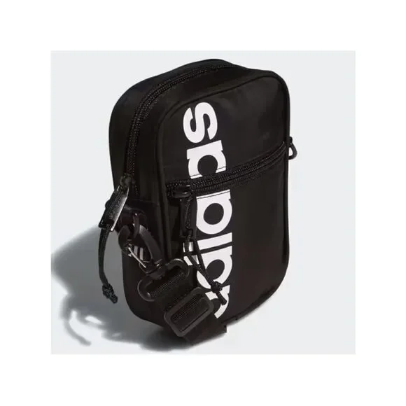 adidas CORE Black White Nylon Festival Unisex Crossbody Bag