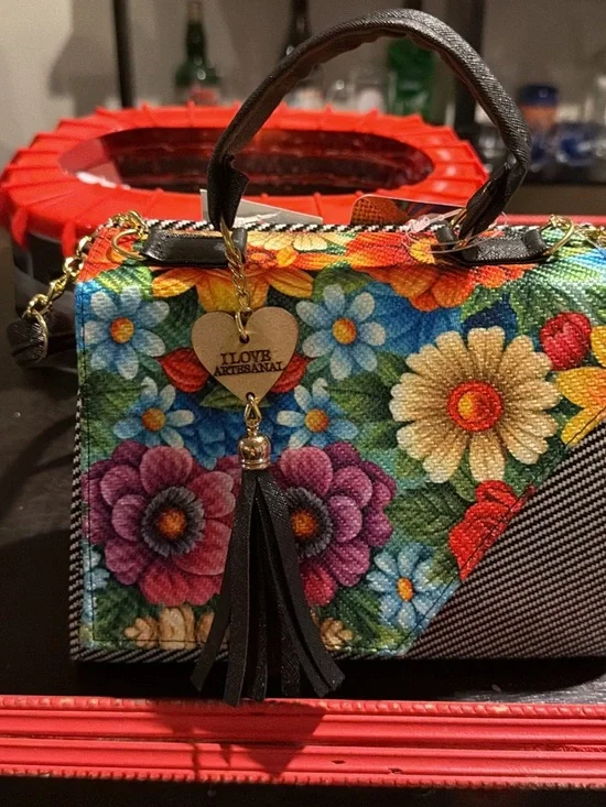 Multicolor Floral Tote Handbag