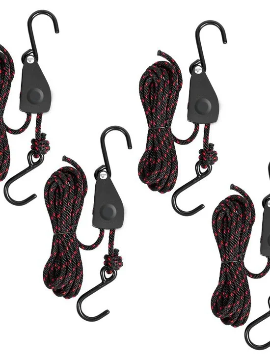 4 Pcs Kayak Rope Tie Downs Straps, 1/8