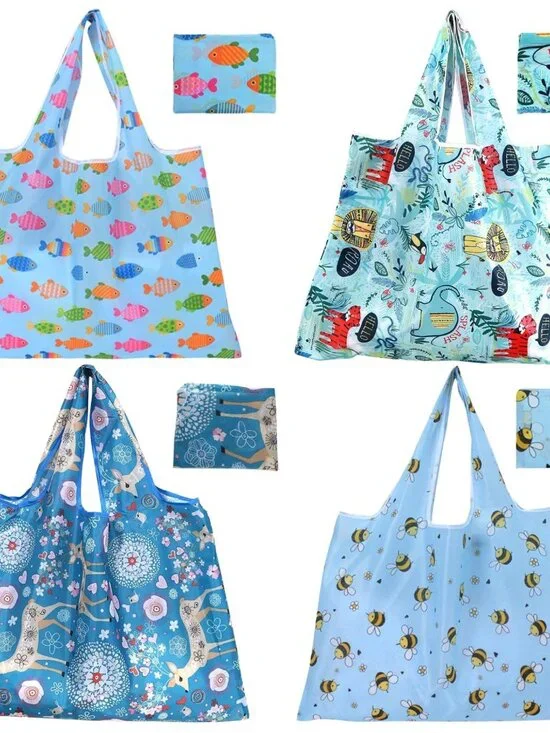 ZooviHyvi Extra Large 50lbs Foldable Reusable Shopping Bags kitchen reusable gro