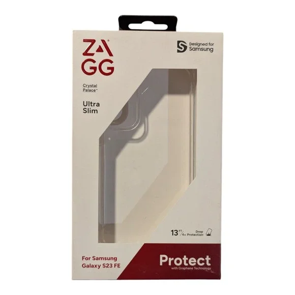 D5. ZAGG  Crystal Palace Ultra Slim Case For Samsung Galaxy S23 FE - Clear