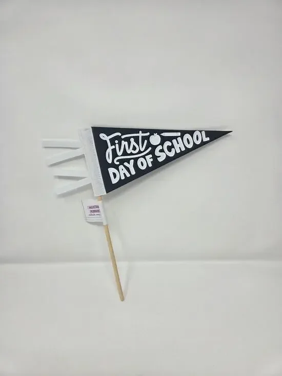 First Day of School Milestone Pennant School Felt Flag