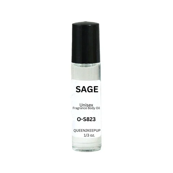 Sage (Unisex) Body Oil 10 ml Fragrance All Natural 1/3 oz Roll-On Scent
