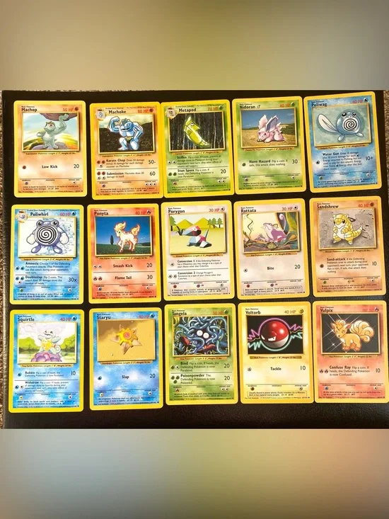 Pokémon Vintage Cards from Base Set 102  - Qty 15