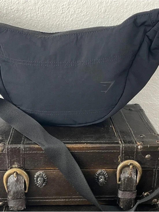 Black Gymshark Crossbody Sling Bag