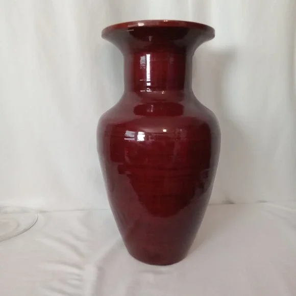 Target Bamboo Floor Vase Burgundy Red Lacquered Gloss Large 18 inch ID67412-0013