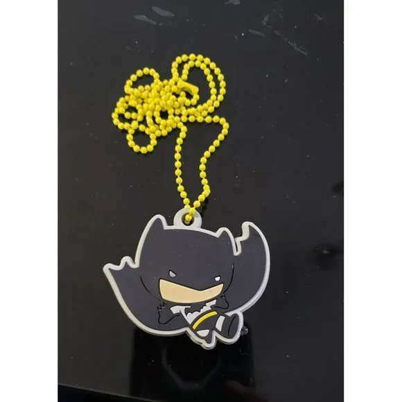 Batman Cape Justice League Light Up Dog‎ Tag vinyl pendant chibi DC Comics cute