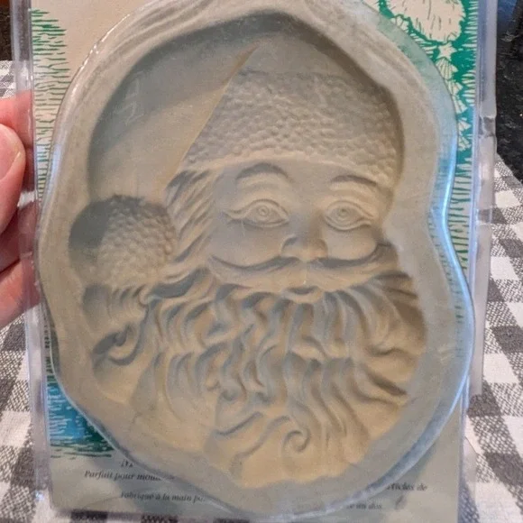 Wilton Santa Claus‎ Cookie Mold Vintage 1997 Stoneware Clay Christmas 2306-1002