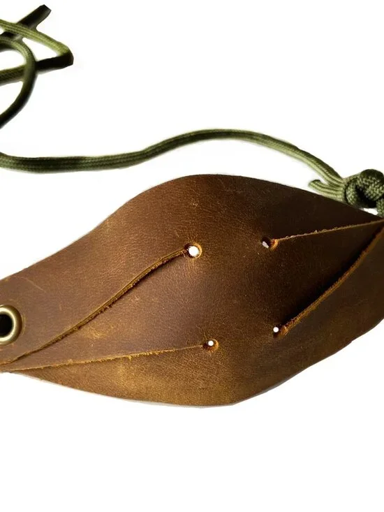Leather Shepherd Sling Handmade Paracord Shepherds Sling Rock Thrower Old-Fashio