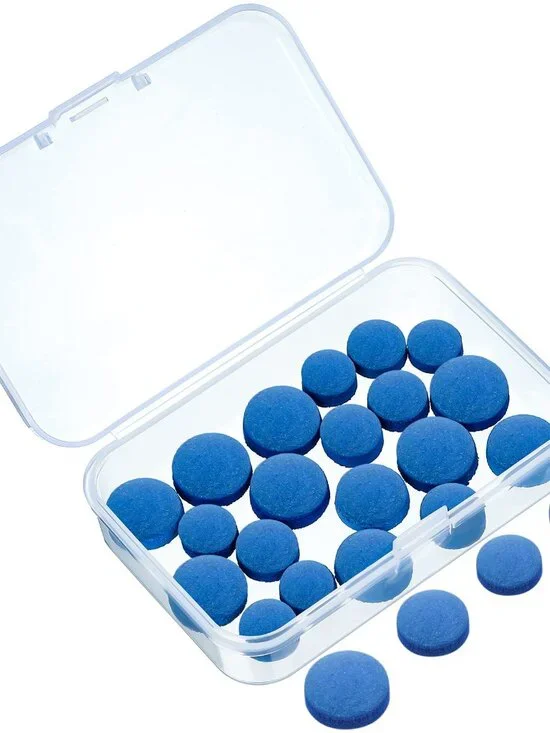Gejoy 20 Pcs Billiard Pool Cue Tips Replacement Kit Pool Stick Tips with Storage