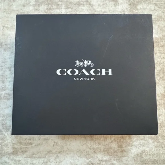 Coach Black Gift Box Large Storage Display Case 12x9x4‎ Logo