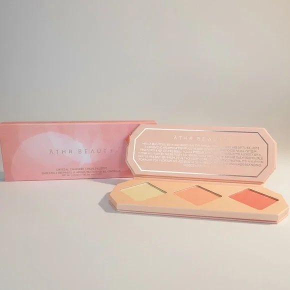 ATHR Beauty Crystal Charged Cheek Palette Amber NIB Makeup Blush Highlighter Y2K