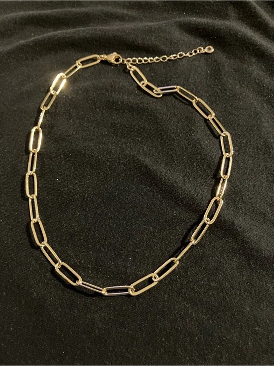 Gold Paperclip Link Necklace