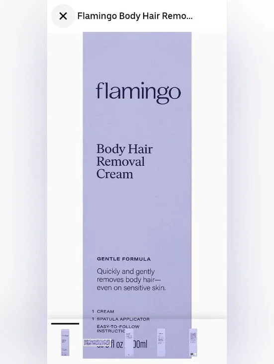 Flamingo Body Hair Removal Cream - Lavender Large 6.76 oz w/Applicator