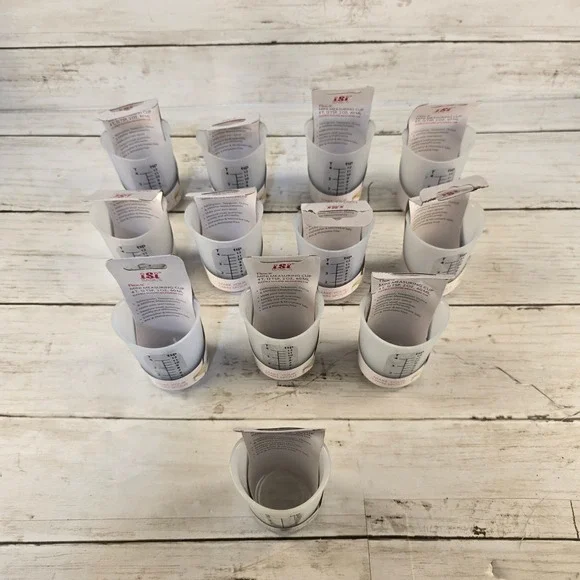 NEW Lot of 12 iSi Basics Flex-it Mini Measuring Cup 2oz 60ml Silicone Flex Spout