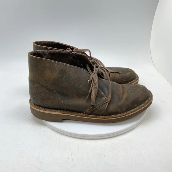 Clarks Bushacre Boots Mens 8 M Brown Casual Chukka Preppy Ankle Shoes 15522