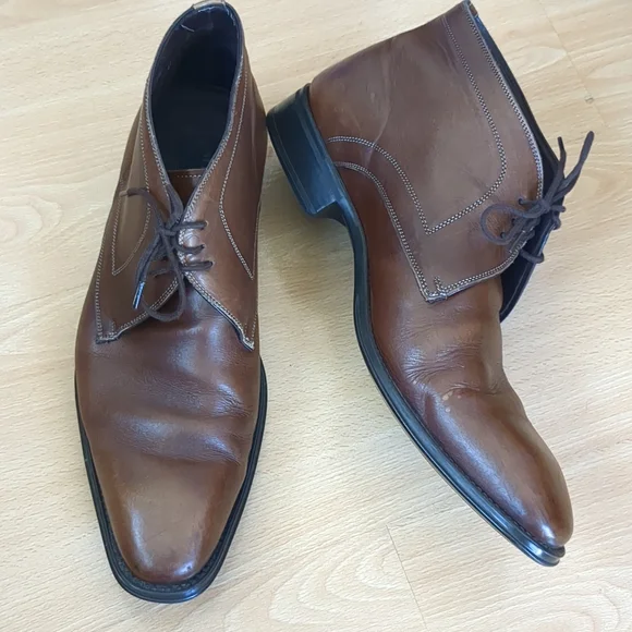 Mezlan‎ Usini Leather Chukka Boots Size 8.5 M Brown