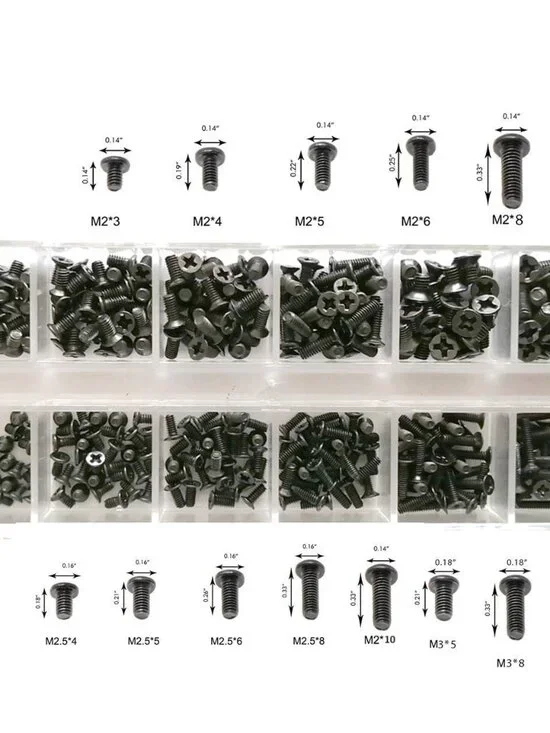Easycargo 240pcs 12 Sizes Laptop Screws Kit, Notebook Computer Replacement Screw