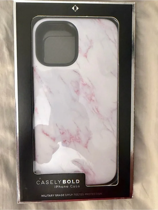 CaselyBold Pink Marble iPhone Case - Stylish Protective Shell