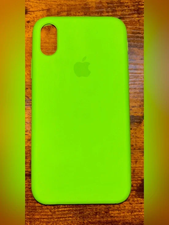 Neon Lime Silicone iPhone XR Phone  Case ✅🪀☘️🍏