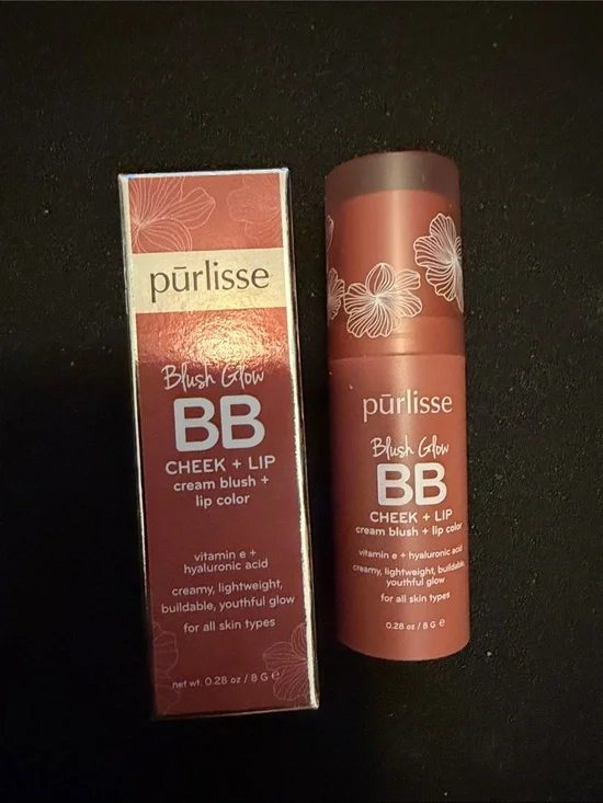 purlisse Blush Glow BB Cheek + Lip Cream Blush (Nude Sugar) NEW