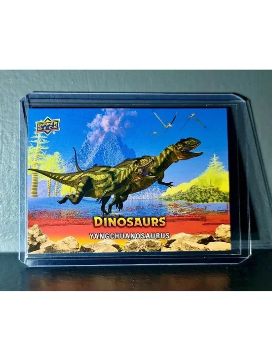 2015 Upper Deck Dinosaurs Yangchuanosaurus Extinction Red Parallel #59 Card