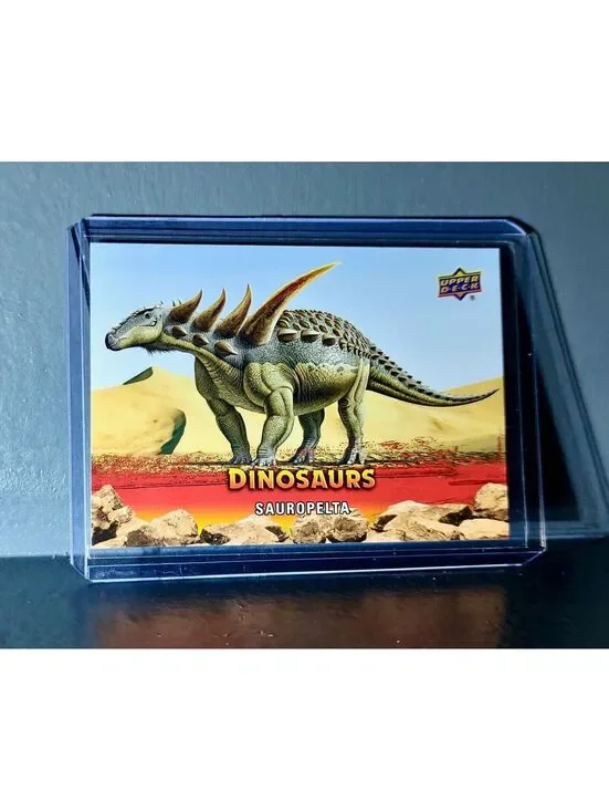 2015 Upper Deck Dinosaurs Sauropelta Extinction Red Parallel #95 Card