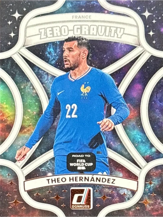 Theo Hernández France World Cup Soccer Card - Donruss Zero-Gravity
