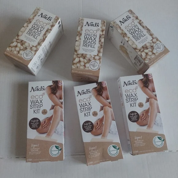 6 Pcs New Nads Eco Wax Strip Kit / Nads Wax Refils