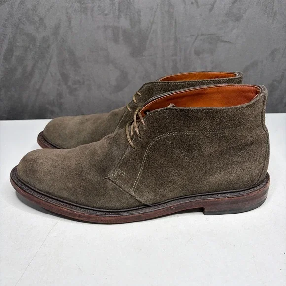 Allen Edmonds Dundee 2.0 Chukka Boots Mens 10 D Brown Suede Goodyear Welt USA