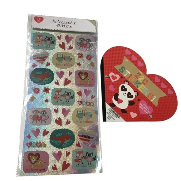 Valentine’s Stickers 269+ Total Pandas Hearts Elephants Owls Whale Foxes Monkeys