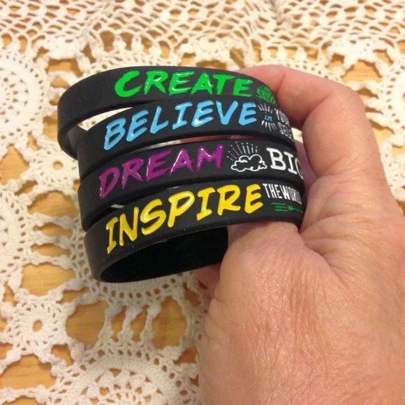 Four new kid's bracelets with inspiring messages