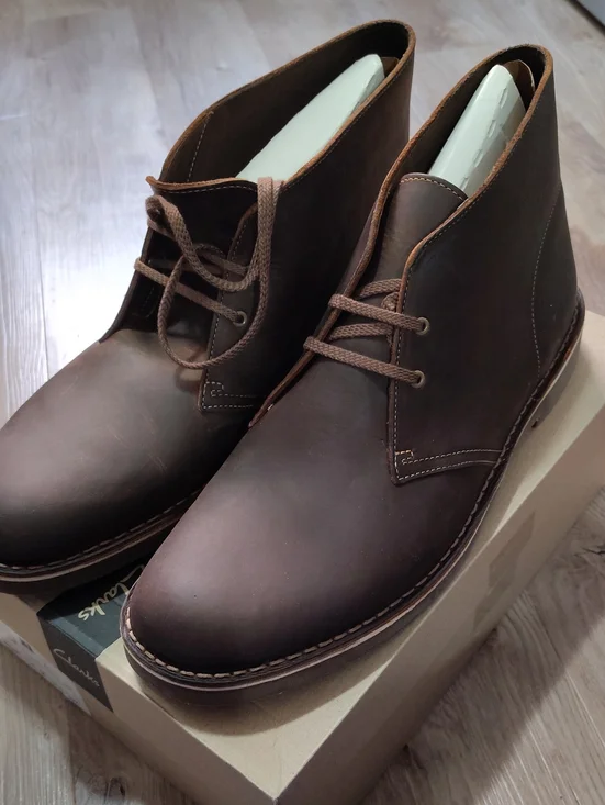 New In Box! CLARKS MEN'S BUSHACRE 2 BEESWAX LEATHER - Size 15