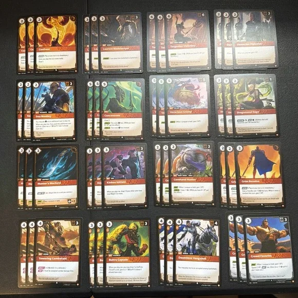 Riftbound Orange Playset Lot 48 Cards Total Body Rune UNL & SFD