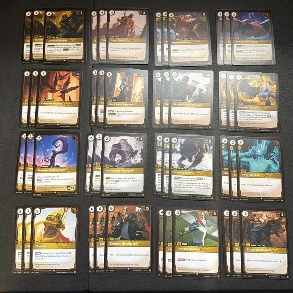 Riftbound Yellow Playset Lot 48 Cards Total Order Rune UNL & SFD