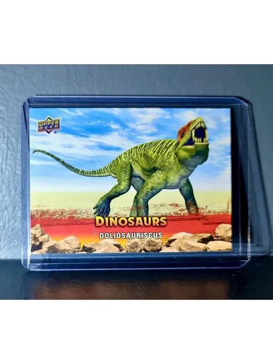 2015 Upper Deck Dinosaurs Doliosauriscus Extinction Red Parallel #64 Card