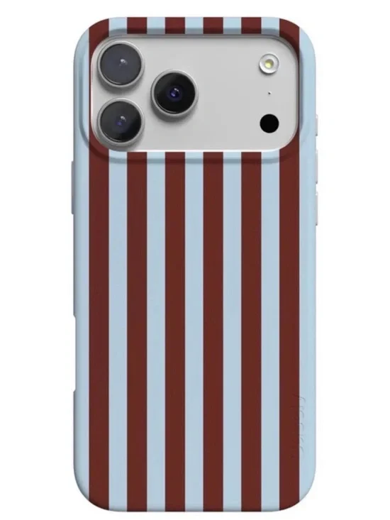 Sunday in Brooklyn Stripes Light Blue & Brown iPhone 7 Pro Max case NWT unopened
