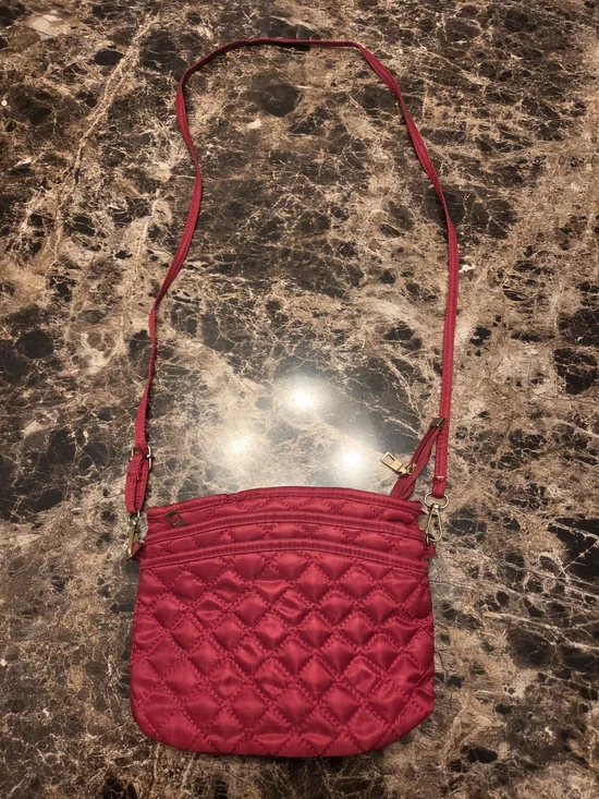 Red Quilted Crossbody Purse