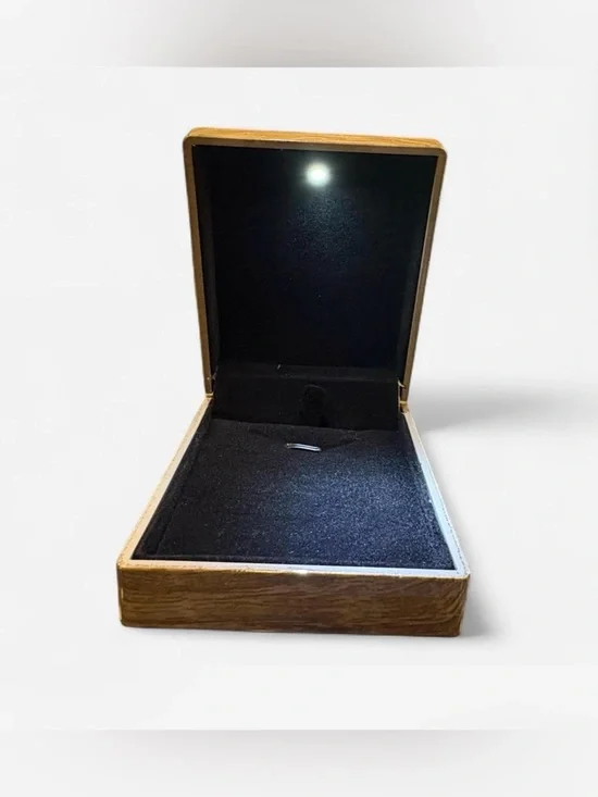 Jewelry Gift Box with Black Velvet Interior and Light    #wedding #engagement