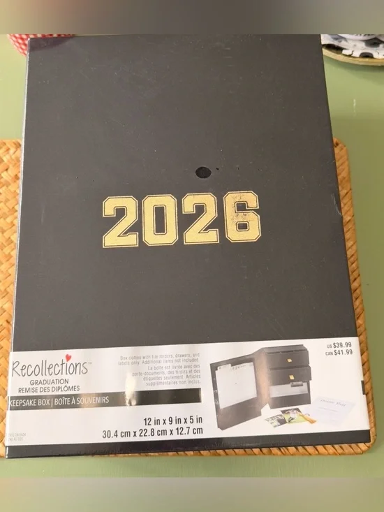 Recollections Black and Gold 2026 Keepsake Box