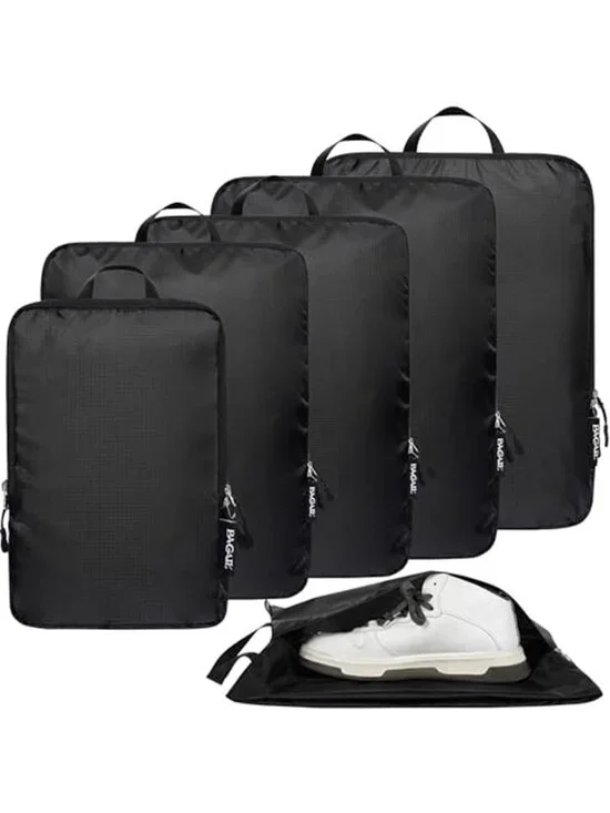 Compression Packing Cubes Travel Organizer Set Luggage Suitcase Storage Bags