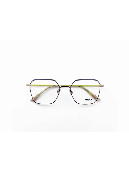 MEXX Black Lavender Gold Half Rim Oval Glasses Germany 2795 200