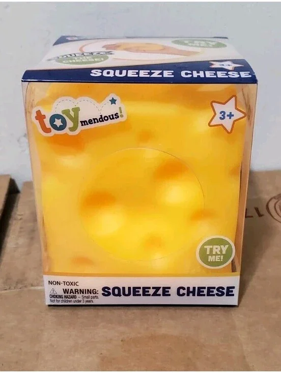 Toymendous Squeeze Cheese Fidget Toy New 2026 Release Gel Filled Sensory Squishy
