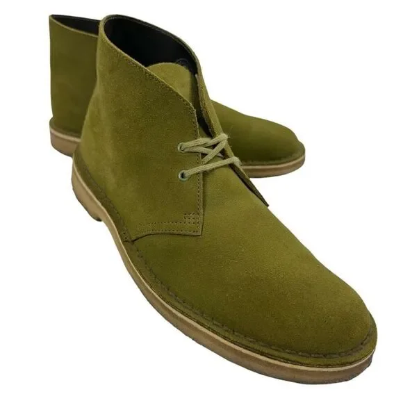 Clark’s Green Suede Leather Chukka Boots Men’s Size 8.5M