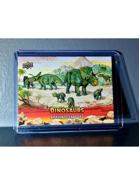 2015 Upper Deck Dinosaurs Arrhinoceratops Extinction Red Parallel #81 Card