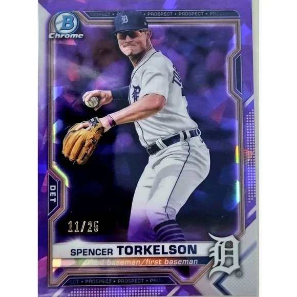 Spencer Torkelson 2022 Bowman Chrome Sapphire Purple SP /25 RC Detroit Tigers