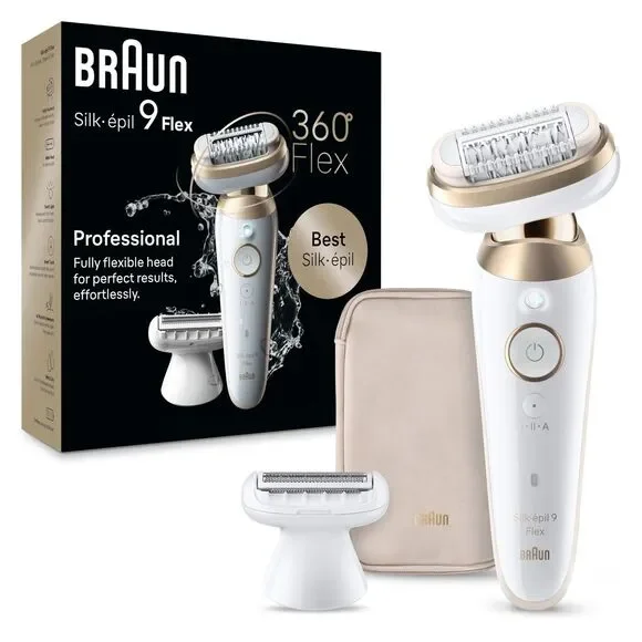Braun Silk-epil 9 Flex Epilator SES9-041 Tinted Gold Wet Dry Shaver Trimmer