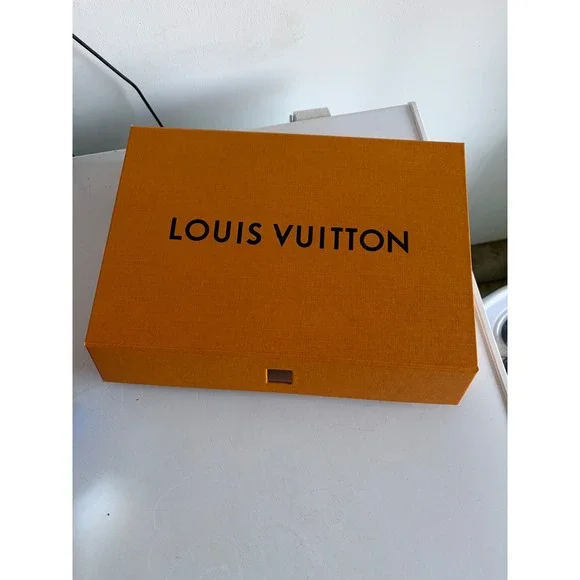 Louis Vuitton Orange Magnetic Folding Gift Storage Box 12x8x2.25 Small Accessory