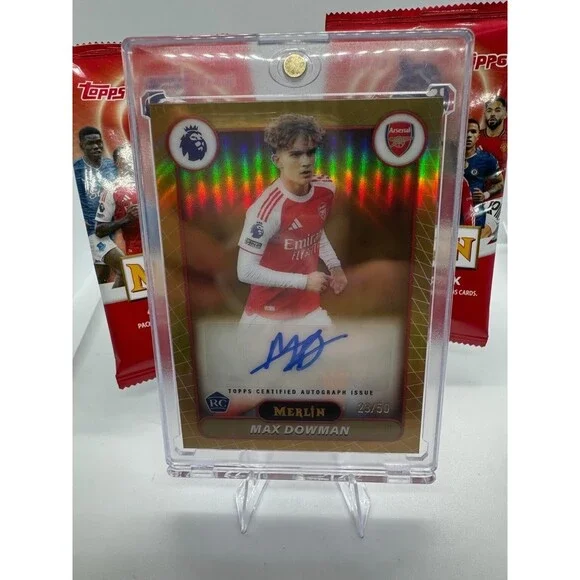 2026 Topps Merlin Premier League Max Dowman Rookie Gold Auto /50 Arsenal